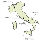 Braille Example - Italy Map