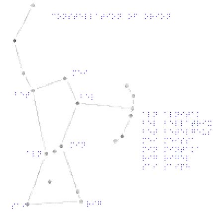 Constellation tactile graphic with braille labels