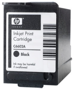 Photo of black HP ink cartridge